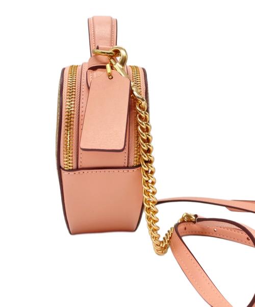 COACH（コーチ）COACH (コーチ) ハート クロスボディ シグネチャー キャンバス チェリー プリント ショルダーバッグ ピンクの古着・服飾アイテム