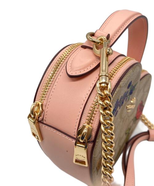 COACH（コーチ）COACH (コーチ) ハート クロスボディ シグネチャー キャンバス チェリー プリント ショルダーバッグ ピンクの古着・服飾アイテム