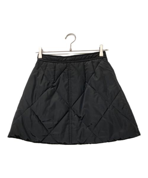 MARY QUANT（マリークヮント）MARY QUANT (マリークヮント) Lily Brown (リリーブラウン) デイジー釦キルトダウンミニスカート ブラック サイズ:ＦＲＥＥの古着・服飾アイテム