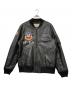 AVIREX（アヴィレックス）の古着「40th ANNIV LEATHER MA-1 STREAK EAGLE/フォーティーテンス アニバーサリー レザー エムエーワン ストリーク イーグル」｜ブラック