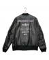 AVIREX (アヴィレックス) 40th ANNIV LEATHER MA-1 STREAK EAGLE/フォーティーテンス アニバーサリー レザー エムエーワン ストリーク イーグル ブラック サイズ:2XL：30000円