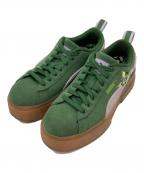 PUMAプーマ）の古着「MAYZE LIBERTY GREENER PASTURES PASTEL LILAC シューズ」｜グリーン