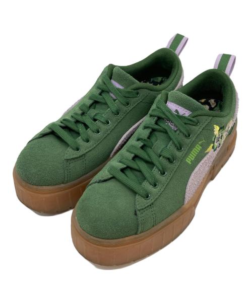 PUMA（プーマ）PUMA (プーマ) MAYZE LIBERTY GREENER PASTURES PASTEL LILAC シューズ グリーン サイズ:23.5の古着・服飾アイテム