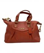 COACHコーチ）の古着「Ashley Satchel Leather Handbag/アシュレイ サッチェル レザー ハンドバッグ」｜エンジ