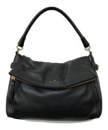 Kate Spade（ケイトスペード）の古着「フラップレザーセミショルダーバッグ」｜ブラック