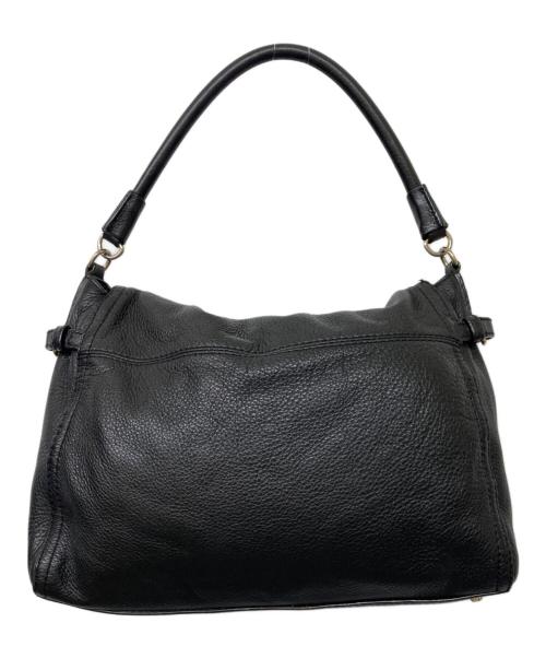 Kate Spade（ケイトスペード）Kate Spade (ケイトスペード) フラップレザーセミショルダーバッグ ブラックの古着・服飾アイテム
