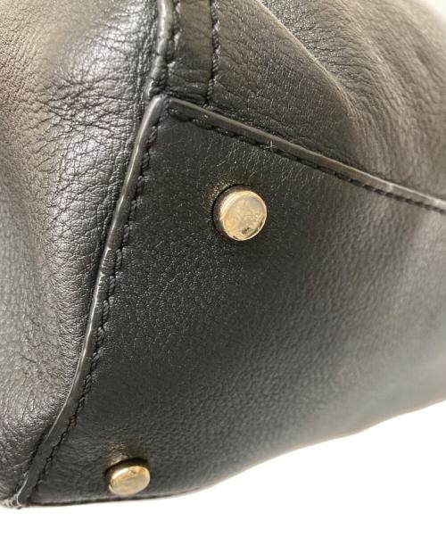 Kate Spade（ケイトスペード）Kate Spade (ケイトスペード) フラップレザーセミショルダーバッグ ブラックの古着・服飾アイテム