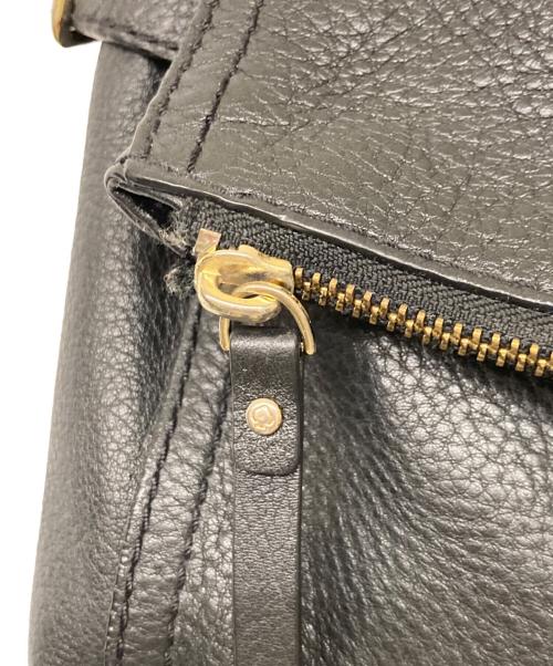 Kate Spade（ケイトスペード）Kate Spade (ケイトスペード) フラップレザーセミショルダーバッグ ブラックの古着・服飾アイテム