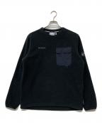 MAMMUTマムート）の古着「Moonstone Hybrid ML Crew Neck/ムーンストーン・ハイブリッド・エムエル・クルーネック」｜ブラック