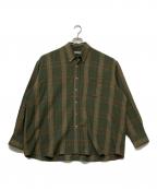 OUR LEGACYアワーレガシー）の古着「BORROWED BD SHIRT GREEN COLUMBIA CHECK/ボロバード ビーディー シャツ グリーン コロンビア チェック」｜オリーブ