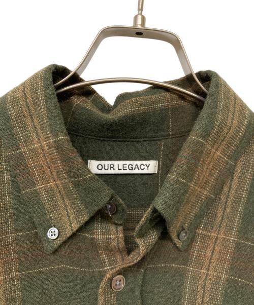 OUR LEGACY（アワーレガシー）OUR LEGACY (アワーレガシー) BORROWED BD SHIRT GREEN COLUMBIA CHECK/ボロバード ビーディー シャツ グリーン コロンビア チェック オリーブ サイズ:48の古着・服飾アイテム