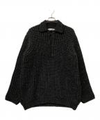 OUR LEGACYアワーレガシー）の古着「22AW BIG PIQUET WOLF GREY CHUNKY WOOL/ビッグ・ピケ・ウルフ・グレイ・チャンキー・ウール」｜ブラック