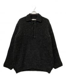OUR LEGACY（アワーレガシー）の古着「22AW BIG PIQUET WOLF GREY CHUNKY WOOL/ビッグ・ピケ・ウルフ・グレイ・チャンキー・ウール」｜ブラック