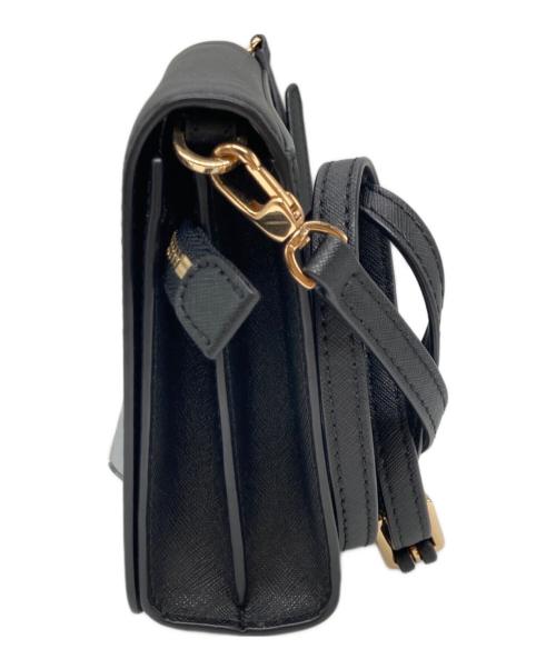 TORY BURCH（トリーバーチ）TORY BURCH (トリーバーチ) フラップショルダーバッグ ブラックの古着・服飾アイテム