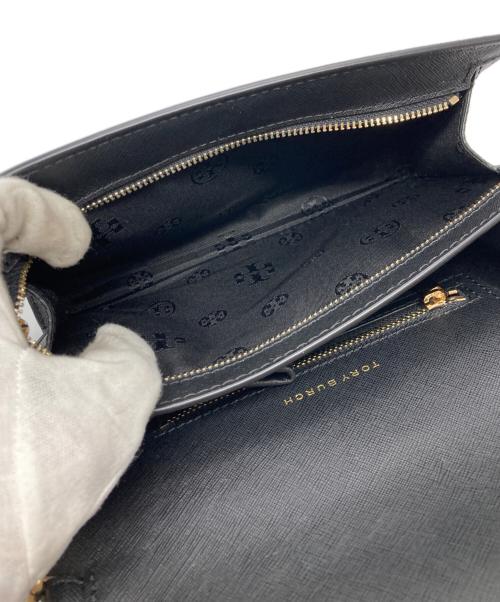 TORY BURCH（トリーバーチ）TORY BURCH (トリーバーチ) フラップショルダーバッグ ブラックの古着・服飾アイテム