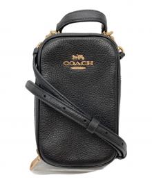 COACH（コーチ）の古着「2WAY ショルダー付 スマホショルダー クロスボディ ミニ」｜ブラック