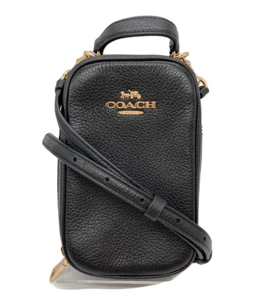 COACH（コーチ）COACH (コーチ) 2WAY ショルダー付 スマホショルダー クロスボディ ミニ ブラックの古着・服飾アイテム