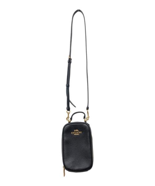 COACH（コーチ）COACH (コーチ) 2WAY ショルダー付 スマホショルダー クロスボディ ミニ ブラックの古着・服飾アイテム