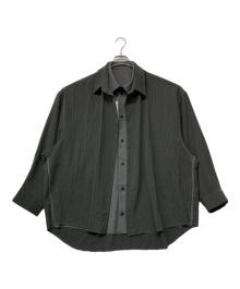 CODA（コーダ）の古着「WOOL POLY 2IN1 DOPUBLE LAYERED REVERSIBLE HYBRUD SHIRT/ウール ポリ ツーインワン ダブル レイヤード リバーシブル ハイブリッド シャツ」｜グレー