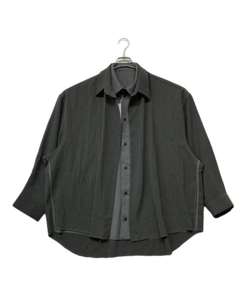 CODA（コーダ）CODA WOOL POLY 2IN1 DOPUBLE LAYERED REVERSIBLE HYBRUD SHIRT/ウール ポリ ツーインワン ダブル レイヤード リバーシブル ハイブリッド シャツ グレー サイズ:S 未使用品の古着・服飾アイテム