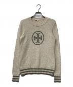 TORY BURCHトリーバーチ）の古着「ラメロゴニット」｜ベージュ