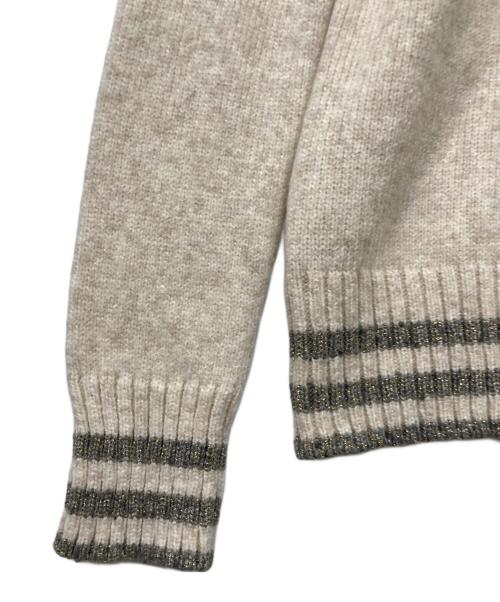 TORY BURCH（トリーバーチ）TORY BURCH (トリーバーチ) ラメロゴニット ベージュ サイズ:Sの古着・服飾アイテム
