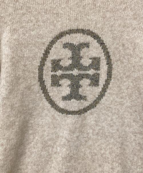 TORY BURCH（トリーバーチ）TORY BURCH (トリーバーチ) ラメロゴニット ベージュ サイズ:Sの古着・服飾アイテム