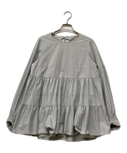 YORI（ヨリ）yori (ヨリ) ティアードロングブラウス グレー サイズ:Freeの古着・服飾アイテム