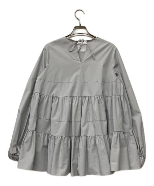 YORI（ヨリ）yori (ヨリ) ティアードロングブラウス グレー サイズ:Freeの古着・服飾アイテム