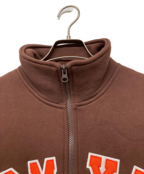 Champion（チャンピオン）Champion (チャンピオン) ハーフジップスウェット ブラウン サイズ:sizeMの古着・服飾アイテム