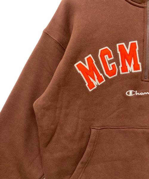 Champion（チャンピオン）Champion (チャンピオン) ハーフジップスウェット ブラウン サイズ:sizeMの古着・服飾アイテム