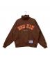 Champion（チャンピオン）の古着「ハーフジップスウェット」｜ブラウン