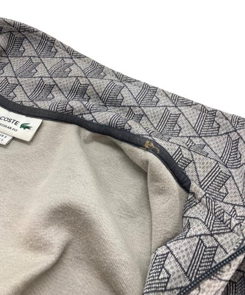 LACOSTE（ラコステ）LACOSTE (ラコステ) モノグラムジャカードトラックジャケット グレー サイズ:sizeSの古着・服飾アイテム