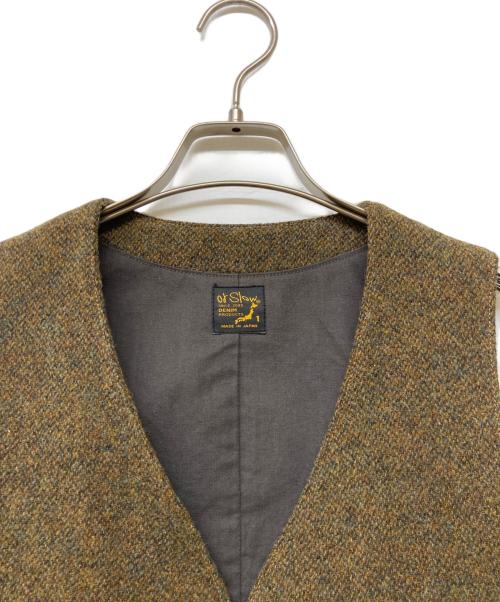 orSlow（オアスロウ）orSlow (オアスロウ) ツイードベスト ブラウン サイズ:Sの古着・服飾アイテム