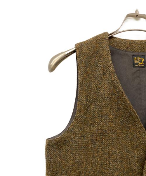 orSlow（オアスロウ）orSlow (オアスロウ) ツイードベスト ブラウン サイズ:Sの古着・服飾アイテム