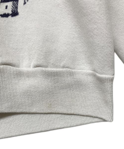 JERZEES（ジャージーズ）JERZEES (ジャージーズ) 90s ミシガンラグ 総柄スウェット ホワイト サイズ:Lの古着・服飾アイテム
