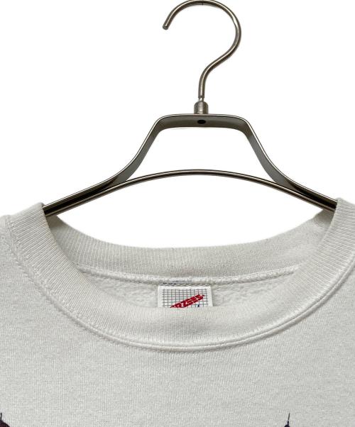JERZEES（ジャージーズ）JERZEES (ジャージーズ) 90s ミシガンラグ 総柄スウェット ホワイト サイズ:Lの古着・服飾アイテム
