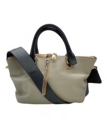 Chloe（クロエ）の古着「2WAY ベイリーハンドバッグ」｜グレー×ブラック