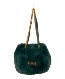 Kate Spade（ケイトスペード）の古着「ファーチェーントートバッグ」｜グリーン