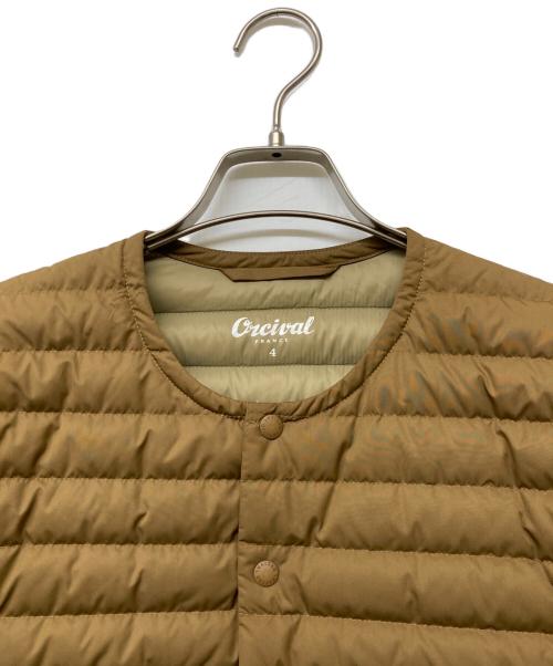 ORCIVAL（オーシバル）ORCIVAL (オーシバル) クルーネック インナーダウン ブラウン サイズ:SIZE Freeの古着・服飾アイテム