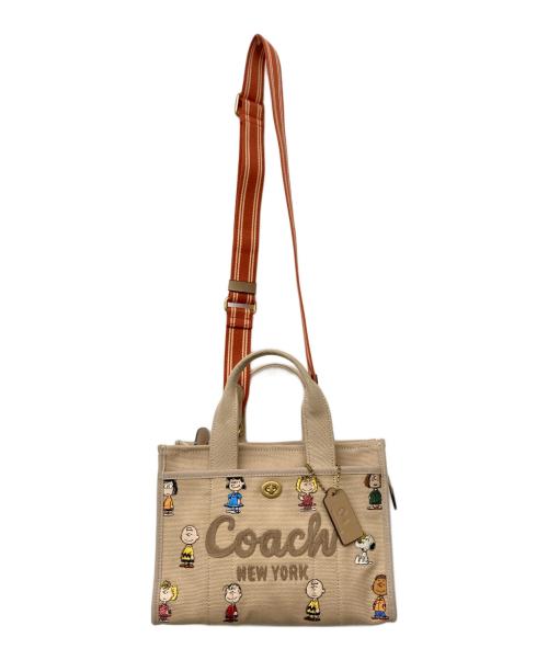 COACH（コーチ）COACH (コーチ) PEANUTS (ピーナッツ) Cargo Tote 26(カーゴ トート 26) ベージュの古着・服飾アイテム