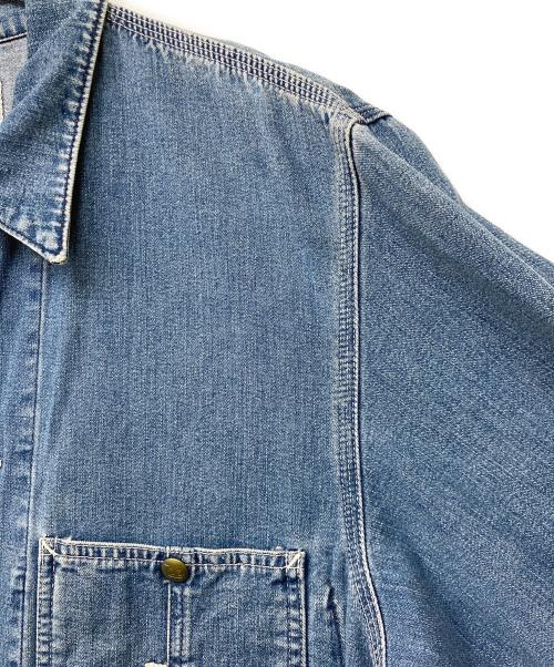 LEE（リー）LEE (リー) 90s復刻ハウスタグデニムカバーオール スカイブルー サイズ:SIZE Lの古着・服飾アイテム