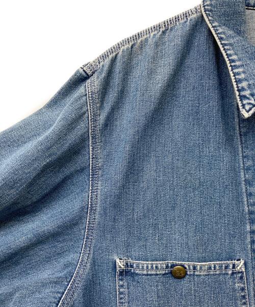 LEE（リー）LEE (リー) 90s復刻ハウスタグデニムカバーオール スカイブルー サイズ:SIZE Lの古着・服飾アイテム