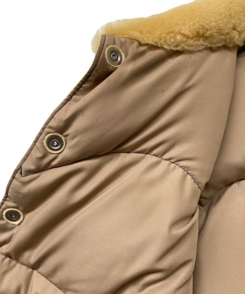 SUGAR CANE（シュガーケーン）SUGAR CANE (シュガーケーン) LEATHER YOKE T/C DOWN VEST/レザークロス ヨーク ティーシー ダウンベスト ネイビー サイズ:Lの古着・服飾アイテム