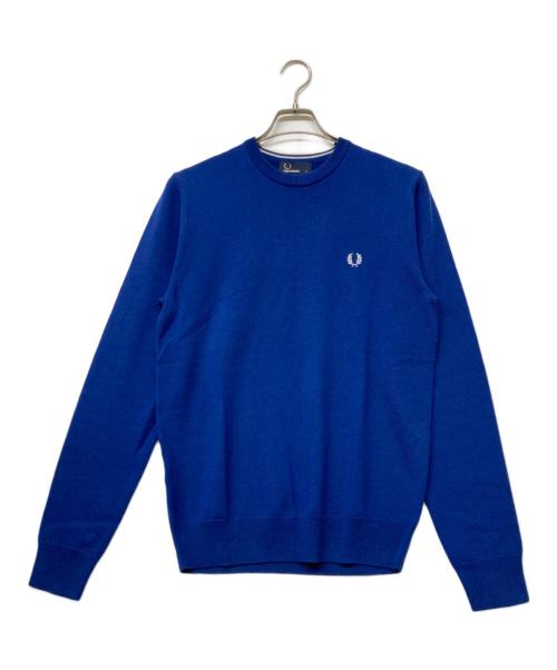 FRED PERRY（フレッドペリー）FRED PERRY (フレッドペリー) メリノウールニット ブルー サイズ:LS 未使用品の古着・服飾アイテム