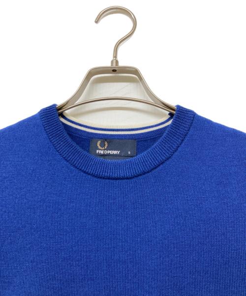 FRED PERRY（フレッドペリー）FRED PERRY (フレッドペリー) メリノウールニット ブルー サイズ:LS 未使用品の古着・服飾アイテム