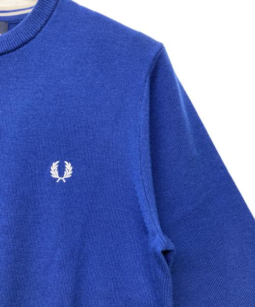 FRED PERRY（フレッドペリー）FRED PERRY (フレッドペリー) メリノウールニット ブルー サイズ:LS 未使用品の古着・服飾アイテム