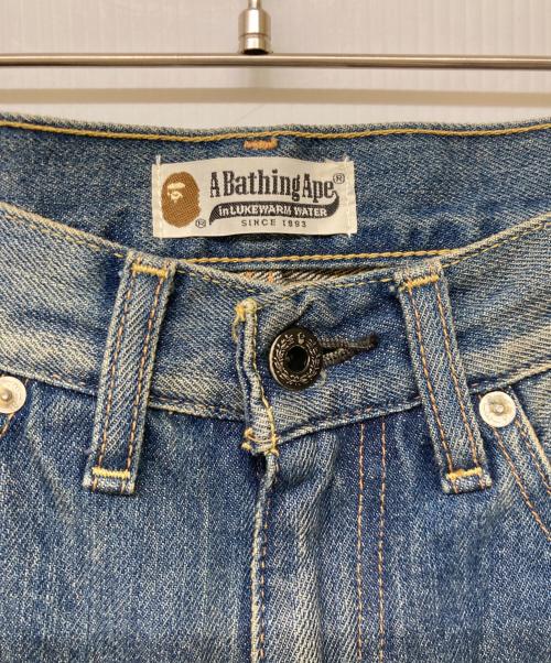 A BATHING APE（アベイシングエイプ）A BATHING APE (アベイシングエイプ) スター刺繍デニムパンツ ブルー サイズ:Sの古着・服飾アイテム