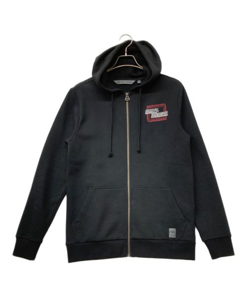 HARLEY-DAVIDSON（ハーレーダビッドソン）HARLEY-DAVIDSON (ハーレーダビッドソン) ジップパーカー ブラック サイズ:sizeSの古着・服飾アイテム