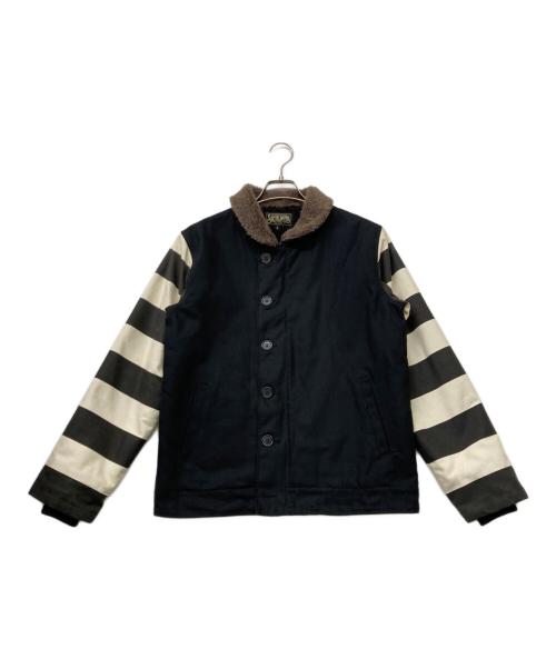 SKULL WORKS（スカルワークス）SKULL WORKS (スカルワークス) N-1 デッキジャケット ブラック×ホワイト サイズ:sizeSの古着・服飾アイテム